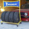 image of a 90cm wide vintage Michelin tire / wheel rack
